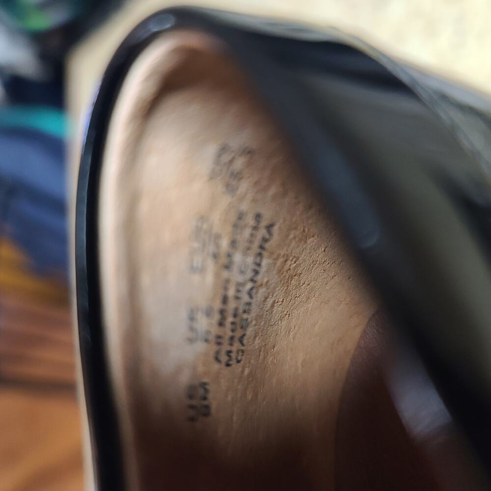 Nearly New Franco Sarto Black Patent Leather Lug Sole Loafers - Picture 5 of 6